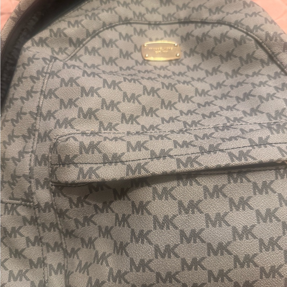 Michael Kors Gray Monogram Backpack